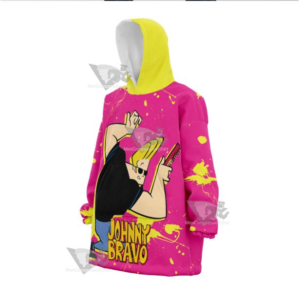 Johnny Bravo Pink Snug Oversized Blanket Hoodie