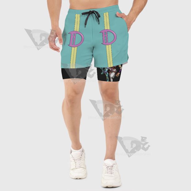 Jojos Bizarre Adventure Diver Down Green Men Compression Gym Short