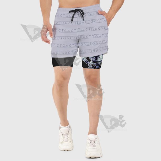 Jojos Bizarre Adventure Whitesnake White Men Compression Gym Short