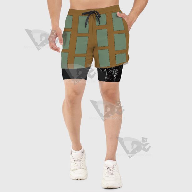 Jujutsu Kaisen Getou Suguru Yellow Men Compression Gym Short