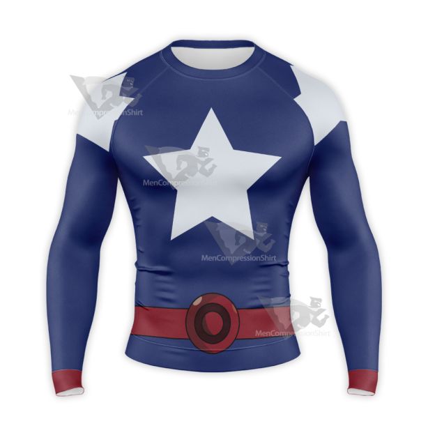 Justice League Action Stargirl Blue Cosplay Long Sleeve Compression Shirt