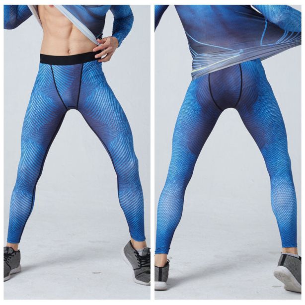 Kent Man Blue Compression Leggingspants