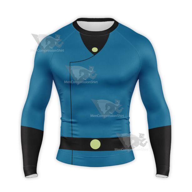 Kim Possible Dr Drakken Blue Cosplay Long Sleeve Compression Shirt