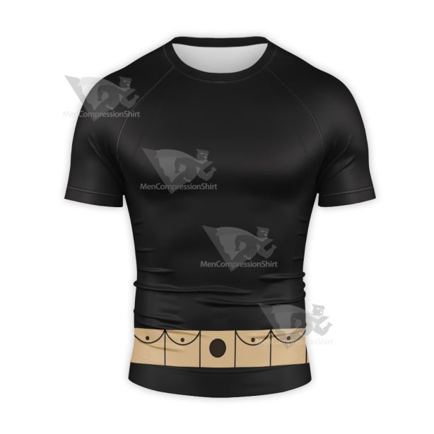 Kim Possible Ron Stoppable Brown Cosplay Short Sleeve Compression Shirt