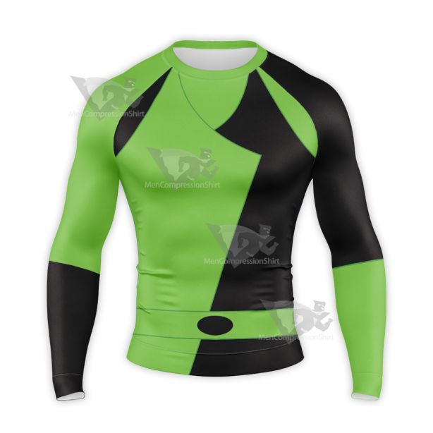 Kim Possible Shego Green Cosplay Long Sleeve Compression Shirt