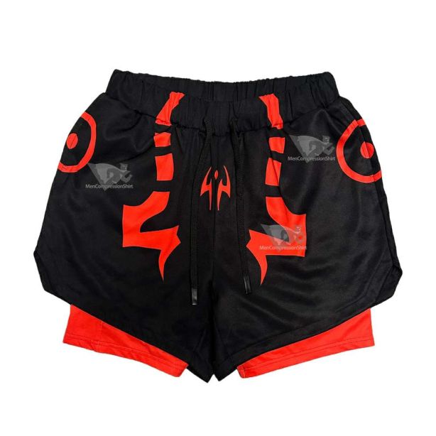 King Of Curse Compression Gym Short Red