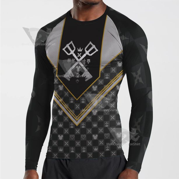 Kingdom Hearts Key Black Long Sleeve Compression Shirt