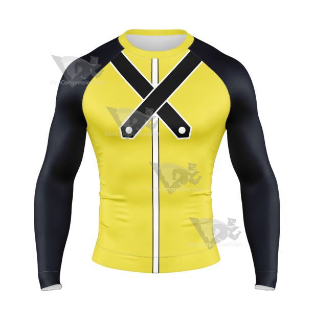 Kingdom Hearts Riku Yellow Cosplay Long Sleeve Compression Shirt