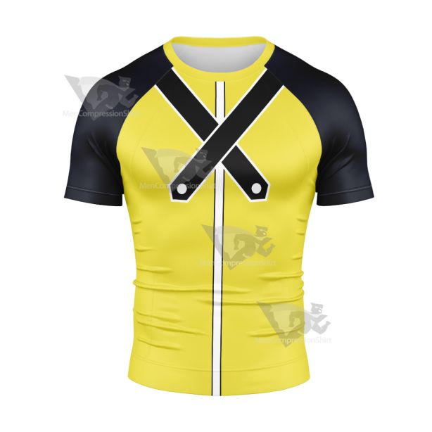 Kingdom Hearts Riku Yellow Cosplay Short Sleeve Compression Shirt