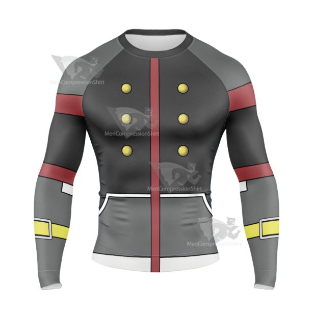 Kingdom Hearts Sora Grey Cosplay Long Sleeve Compression Shirt