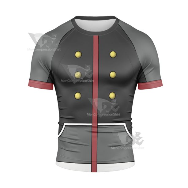 Kingdom Hearts Sora Grey Cosplay Short Sleeve Compression Shirt