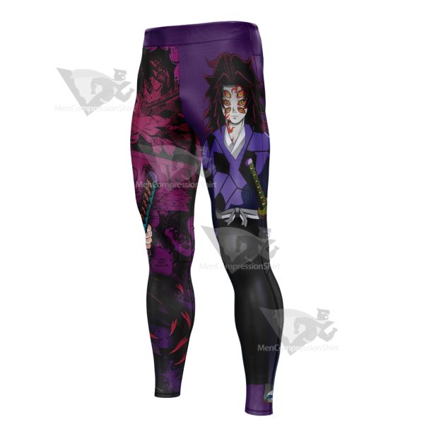 Kokushibou Demon Slayer Purple Men Compression Legging