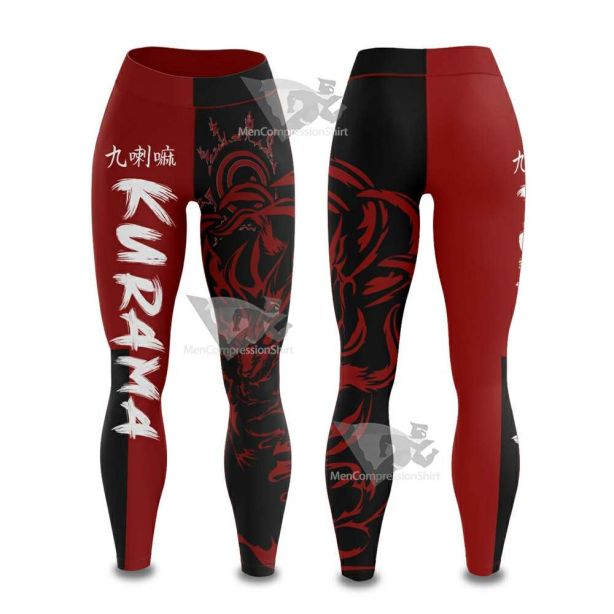 Kurama Red Fashion Women Compression Leggings