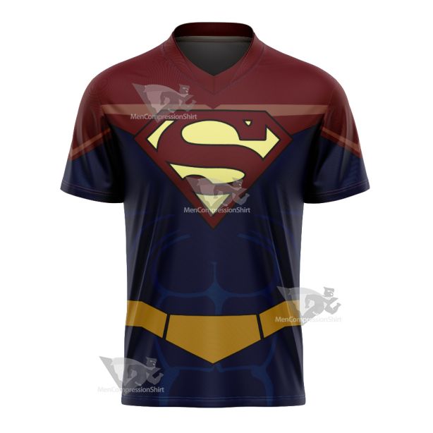 Legion Of Super Heroes Superman X Red Cosplay Football Jersey