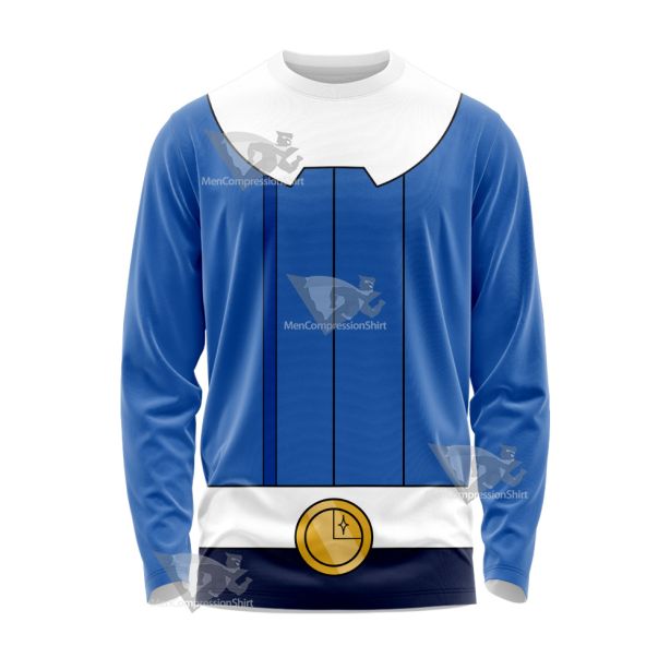 Legion Of Superheroes Bouncing Boy Blue And White Long Sleeve Shirt