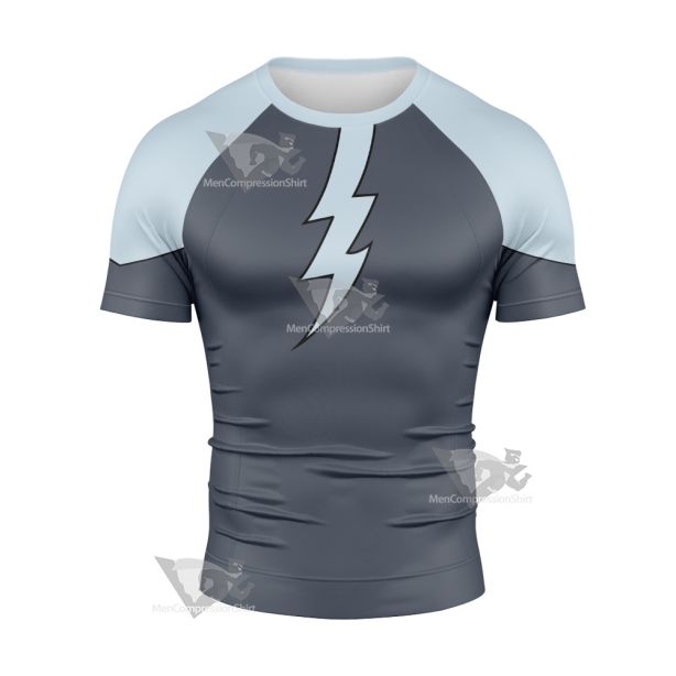 Legion Of Superheroes Mekt Ranzz Grey Short Sleeve Compression Shirt