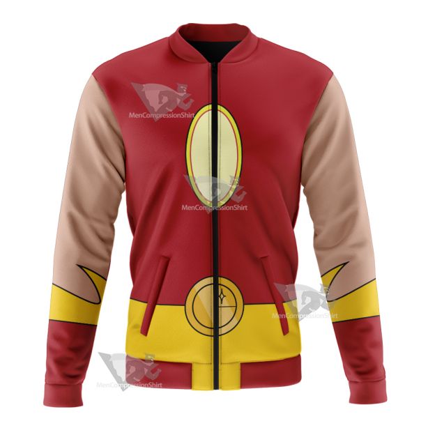 Legion Of Superheroes Sun Boy Back Red Cosplay Bomber Jacket