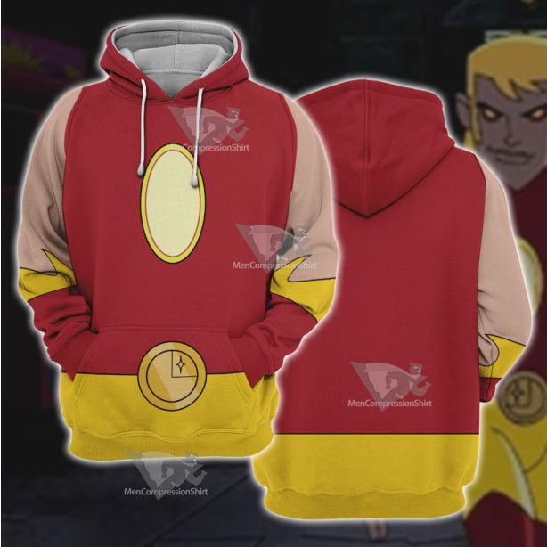 Legion Of Superheroes Sun Boy Back Red Cosplay Hoodie