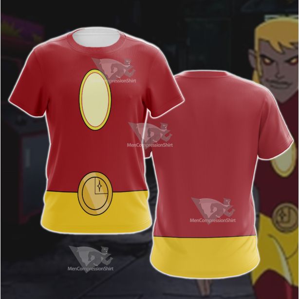 Legion Of Superheroes Sun Boy Back Red Cosplay T-Shirt