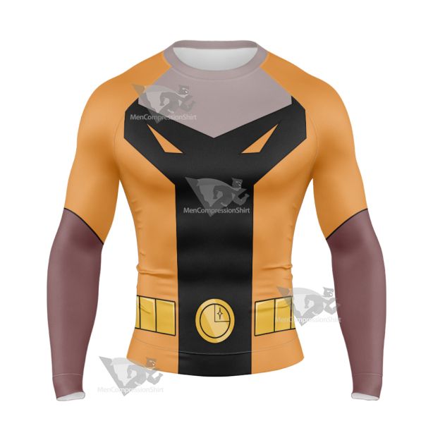 Legion Of Superheroes Timber Wolf Orange Long Sleeve Compression Shirt