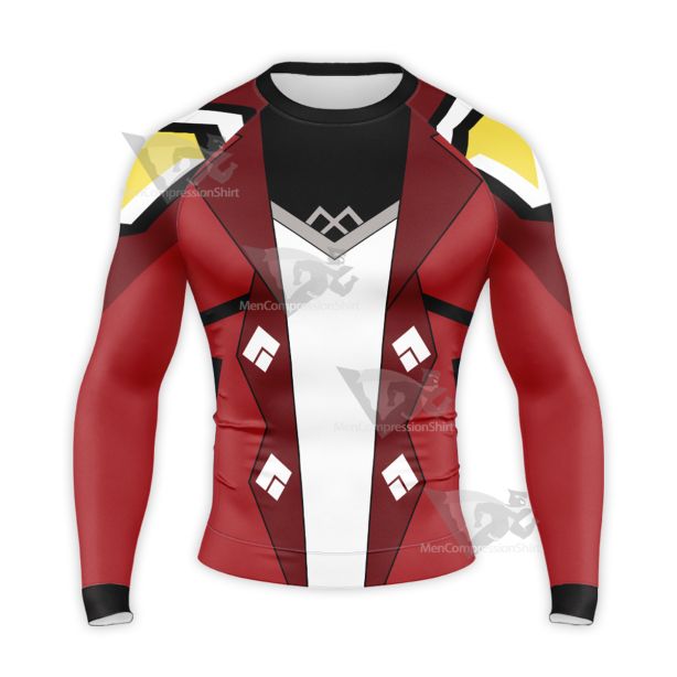 Lol Arcane Vi Red Long Sleeve Compression Shirt