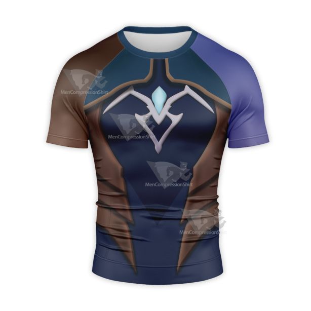 Lol Dawnbringer Yone Skin Short Sleeve Compression Shirt