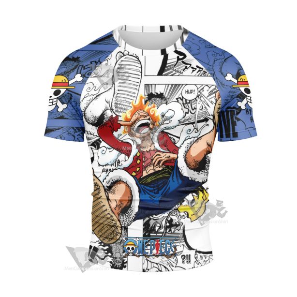 Luffy Gear One Piece Short Sleeve Compression Shirt