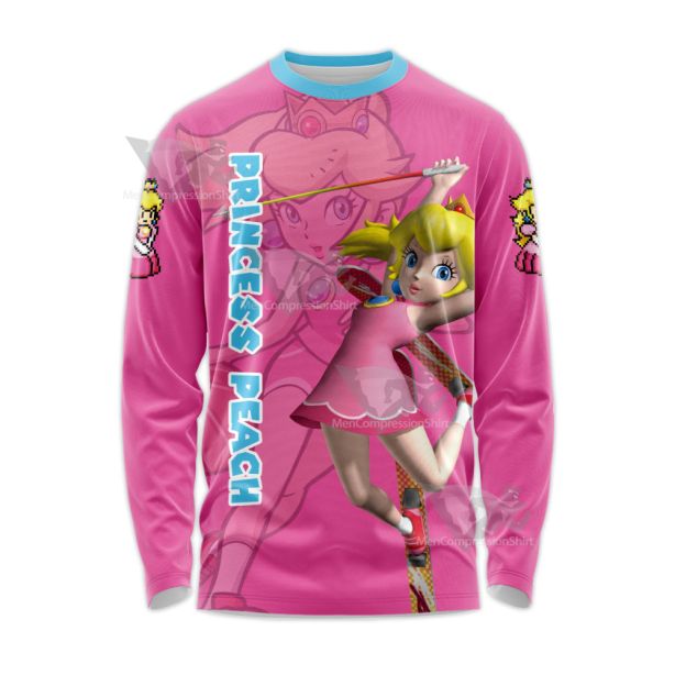 Mario Sports Princess Peach Ski Long Sleeve Shirt