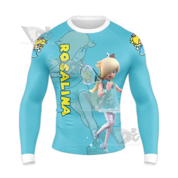 Mario Sports Rosalina Play Tennis Long Sleeve Compression Shirt