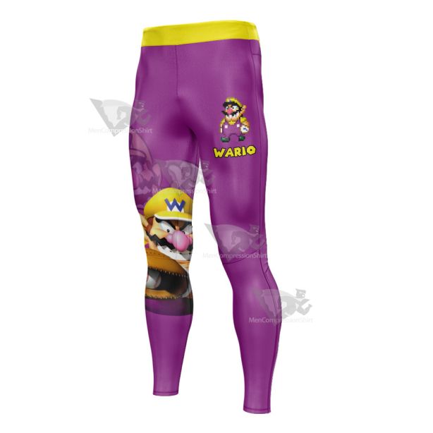 Mario Sports Wario Play Baseball Mens Compression Legging