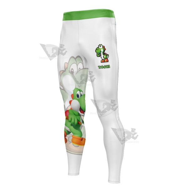 Mario Sports Yoshi Play Tennis Mens Compression Legging