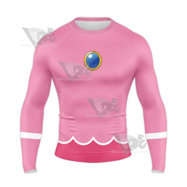 Mario Tennis Aces Princess Peach Long Sleeve Compression Shirt