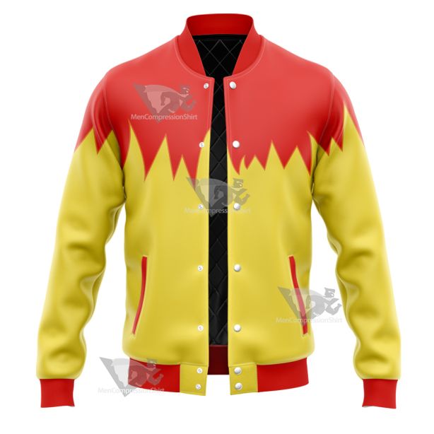 Martin Mystery Red And Yellow Cosplay Varsity Jacket