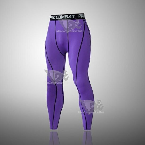 Mens Basic Compression Legging Purple