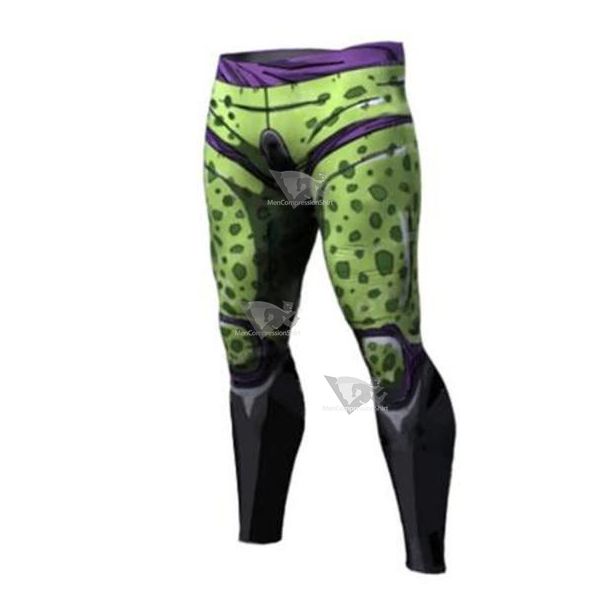 Mens Perfect Cell Dragon Ball Z Premium Compression Leggings Spats