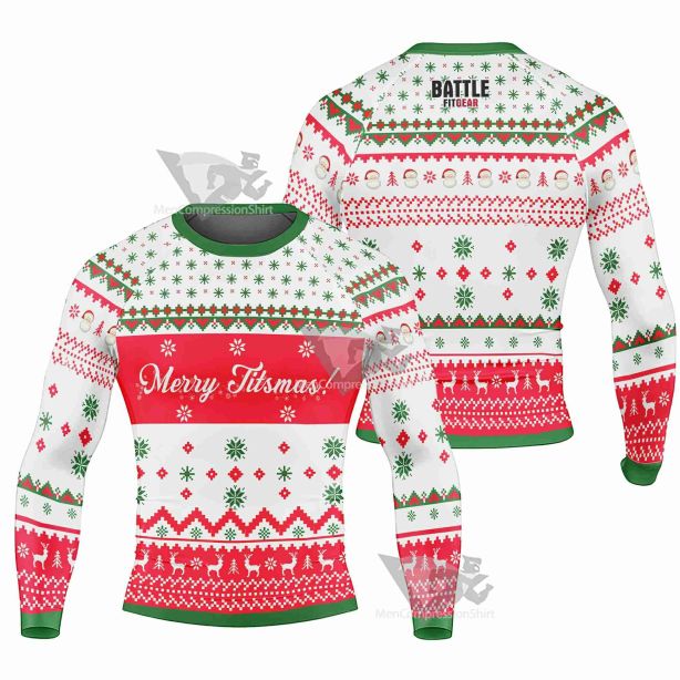 Merry Jitsmas Long Sleeve Rash Guard