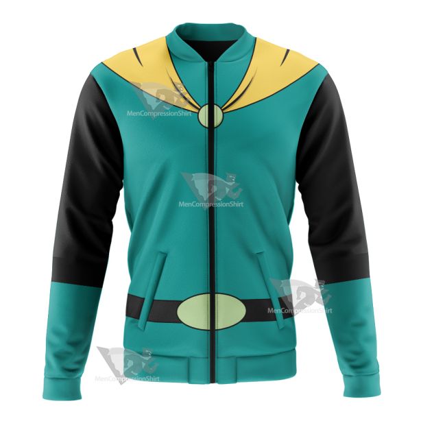 Mighty Magiswords Vambre Warrior Green Cosplay Bomber Jacket