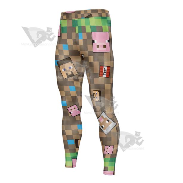 Minecraft The Characters Men Compression Legging