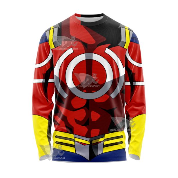 My Hero Academia All Might Toshinori Yagi Red Long Sleeve Shirt