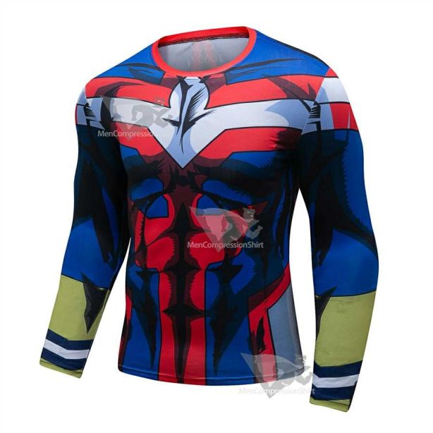 My Hero Academia Compression All Might Elite Long Sleeve Rashguard