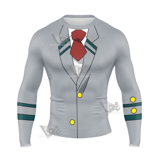 My Hero Academia Izuku Midoriya Deku Red Long Sleeve Compression Shirt