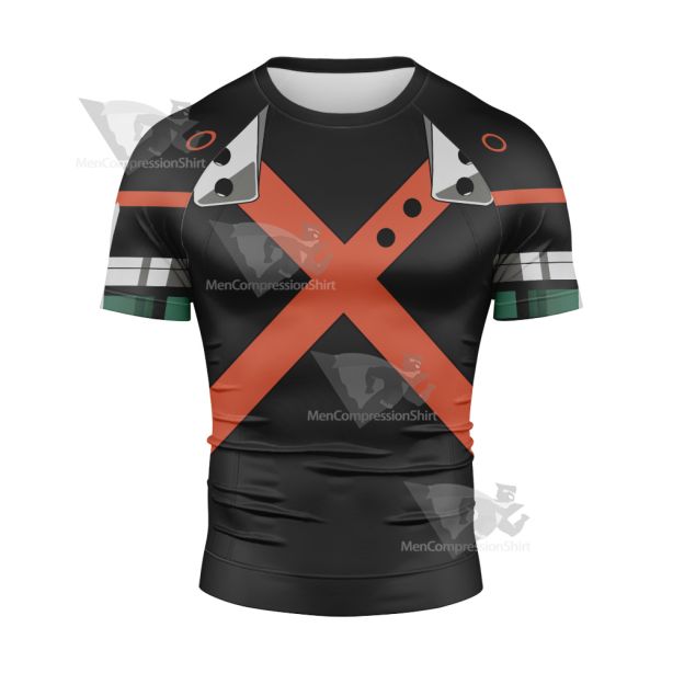 My Hero Academia Katsuki Bakugou Rash Guard Compression Shirt