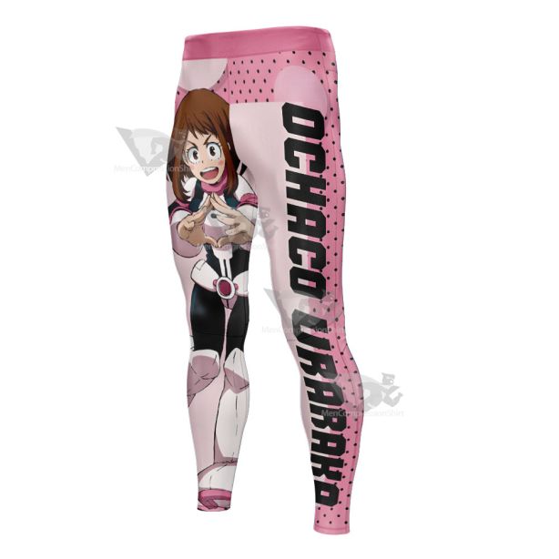 My Hero Academia Ochako Uraraka Pink Mens Compression Legging