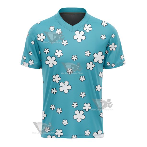 Nami Kimono Blue Flower Football Jersey