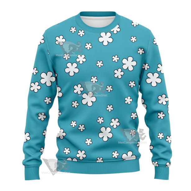 Nami Kimono Blue Flower Sweatshirt