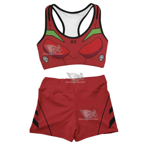 Neon Genesis Asuka Women Compression Active Wear Set