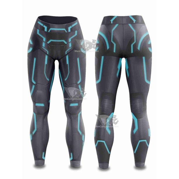 Neon Tech Iron Man Women Compression Leggings