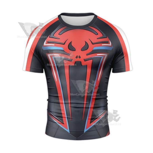 New 2099 Miles Morales Parker Jumpsuit Rash Guard Compression Shirt