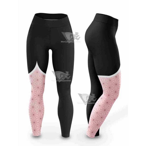 Nezuko Boot Style Women Compression Leggings