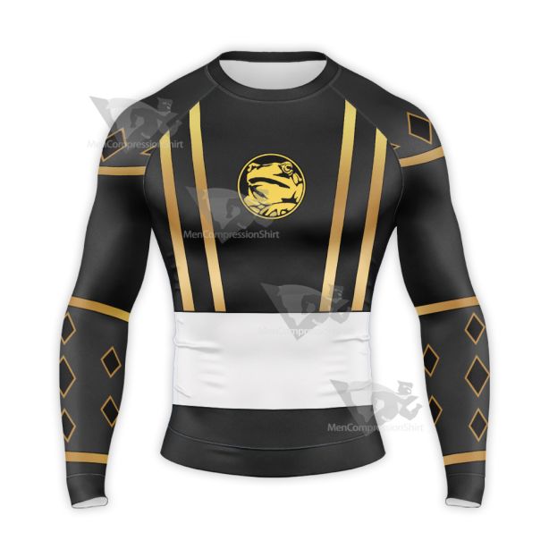 Ninja Rangers Black Ranger Cosplay Long Sleeve Compression Shirt